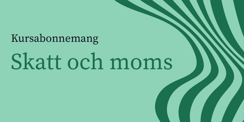 Kursabonnemang skatt och moms 